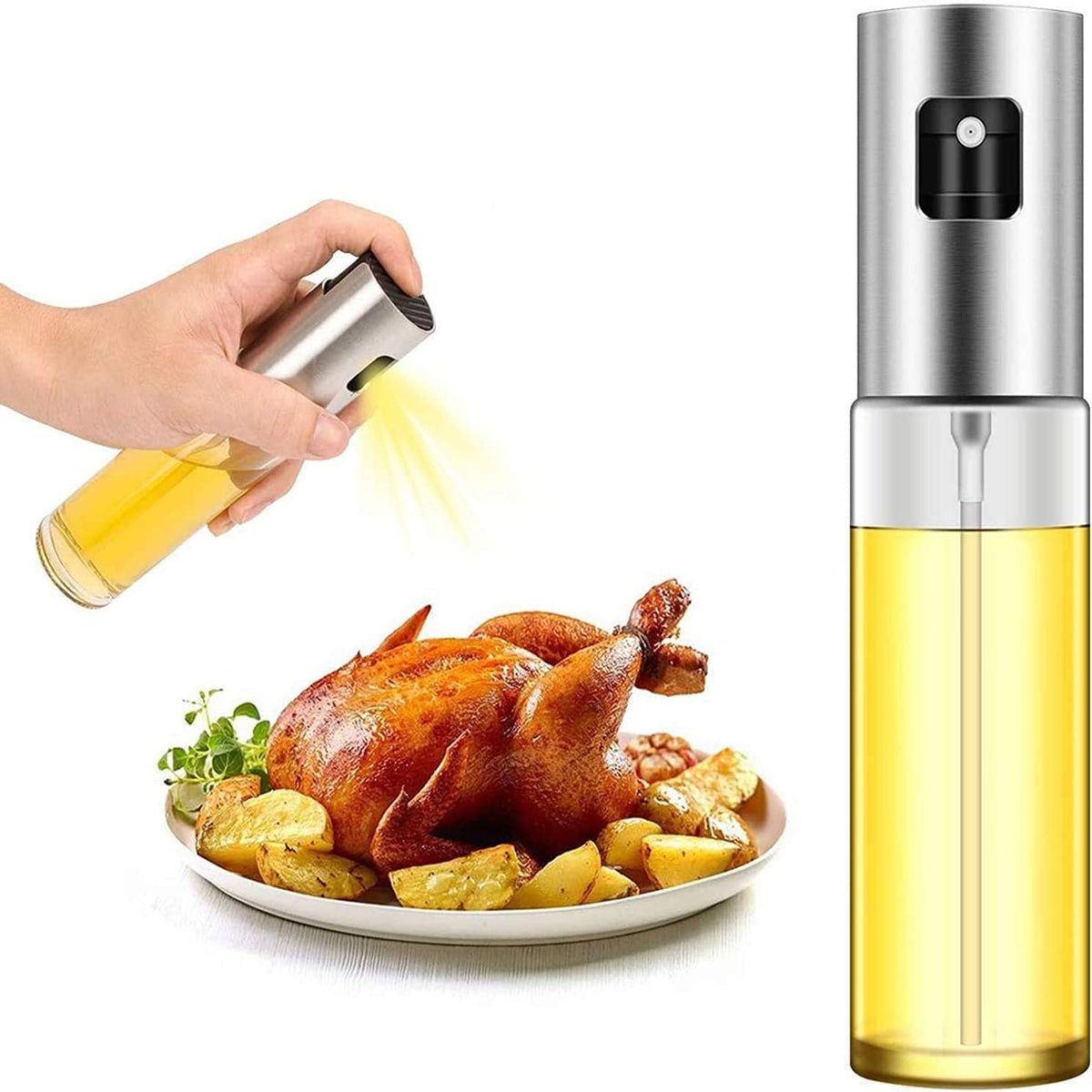 PUZMUG ARTC Oil Sprayer – 100ml Stainless Steel Cooking Oil Mister