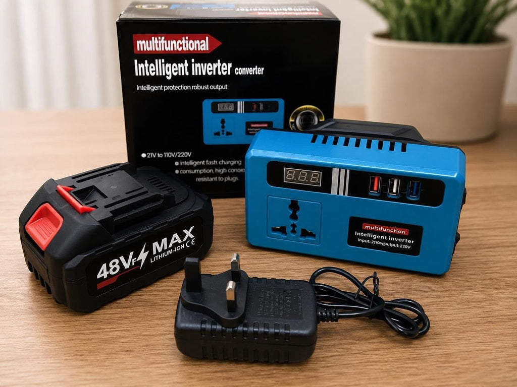 Multifunctional Intelligent Power Inverter – 110V/220V Portable Power Converter