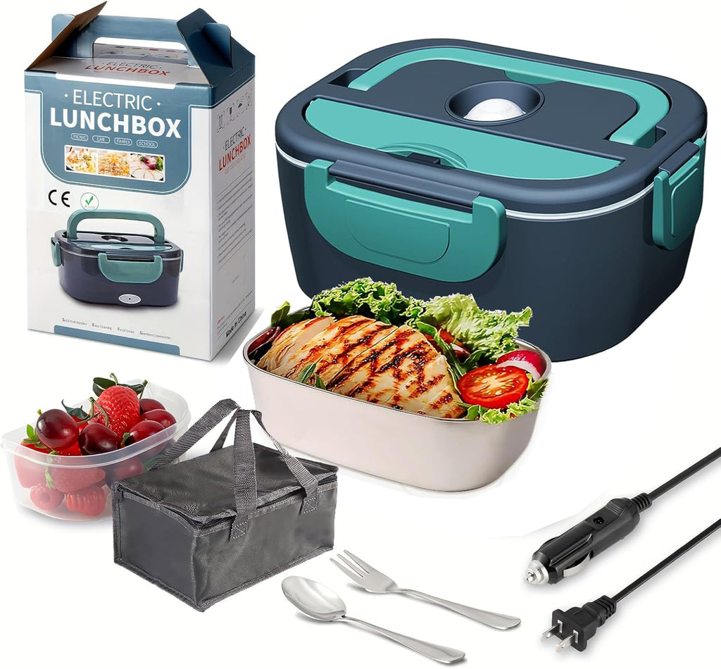 Portable Electric Lunch Box Food Warmer – Heated Lunch Box for Office, Car & Travel