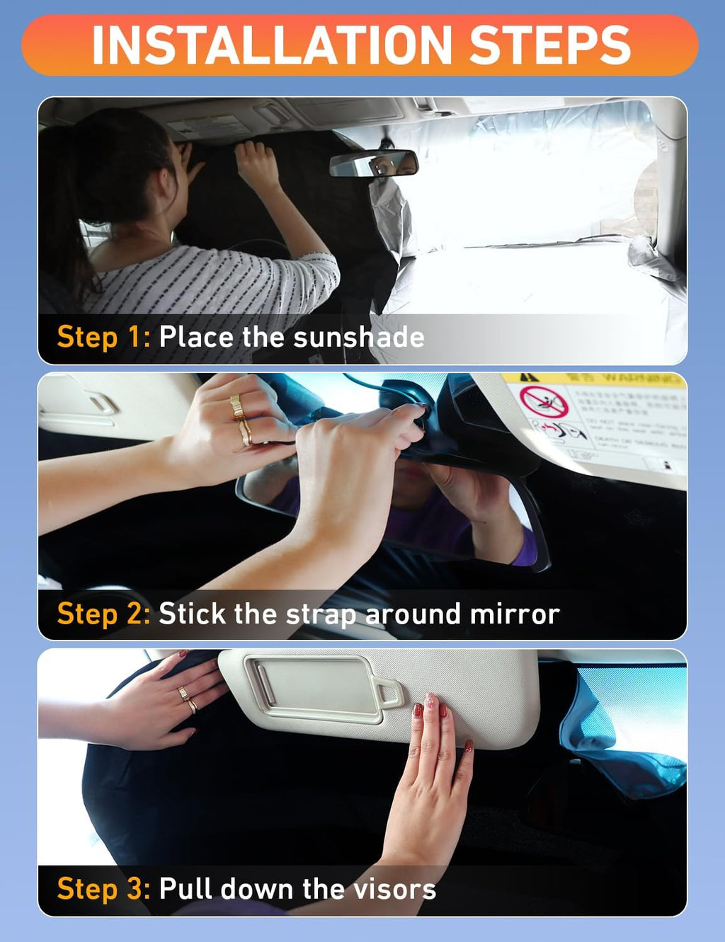 Car Windshield Sun Shade – UV Protection & Heat Blocker for Cars
