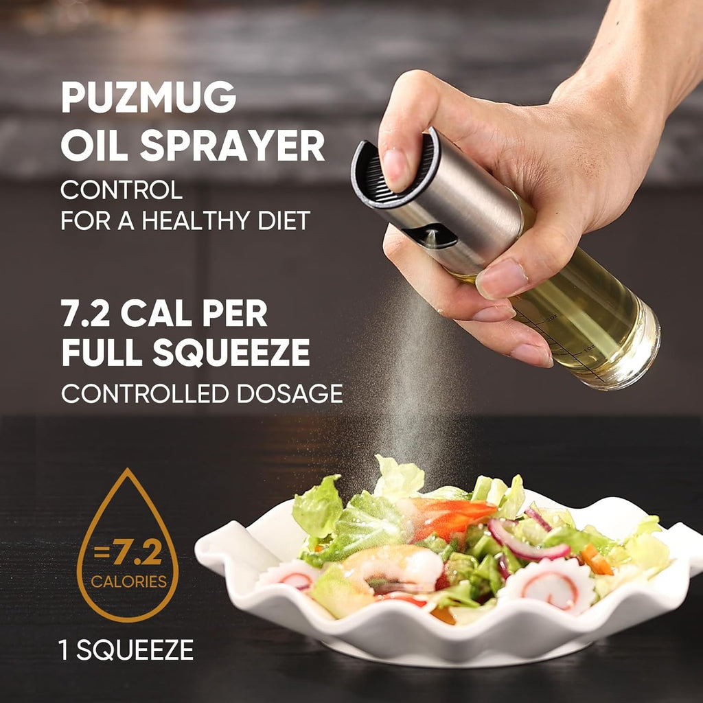 PUZMUG ARTC Oil Sprayer – 100ml Stainless Steel Cooking Oil Mister