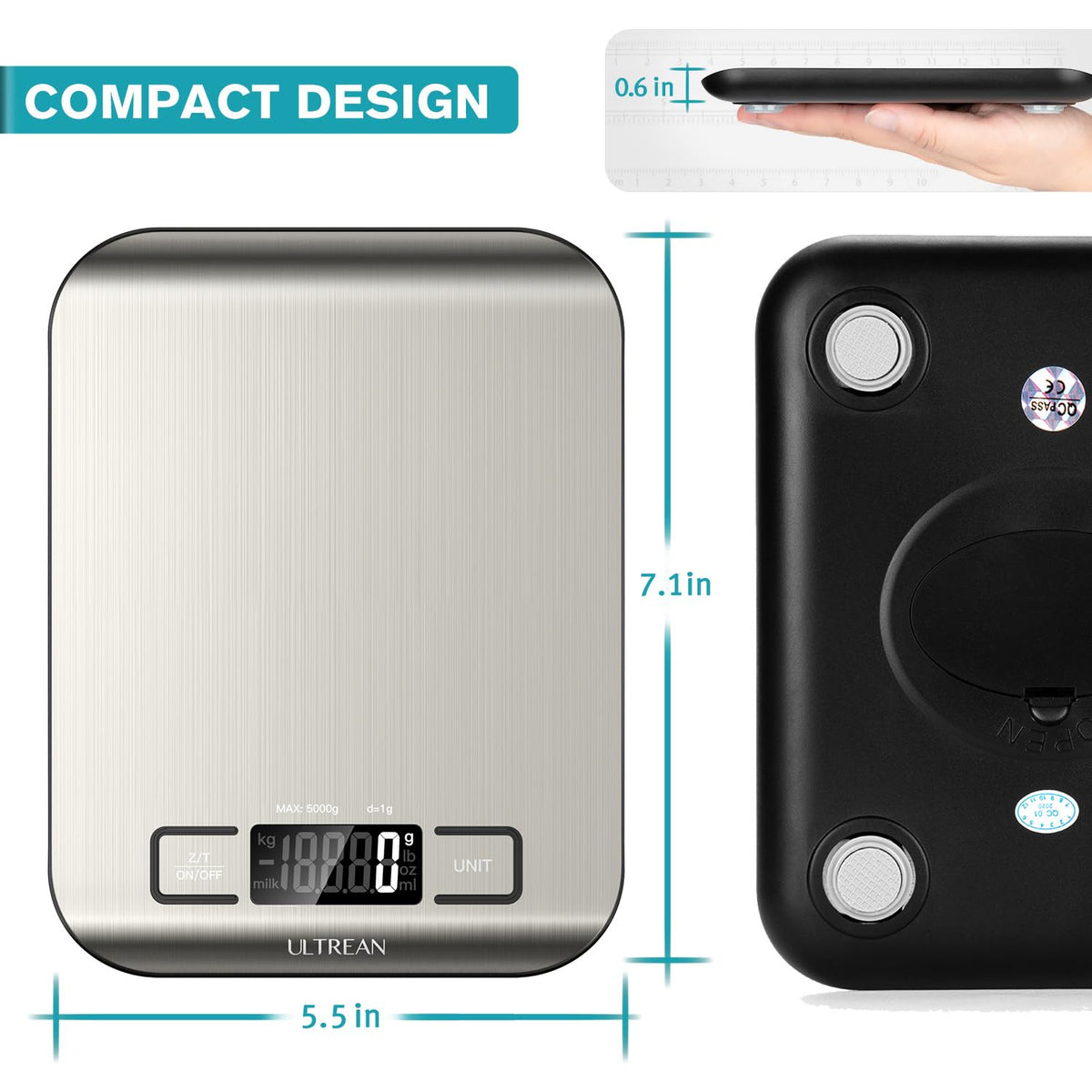 Ultrean Digital Kitchen Food Scale – High Precision