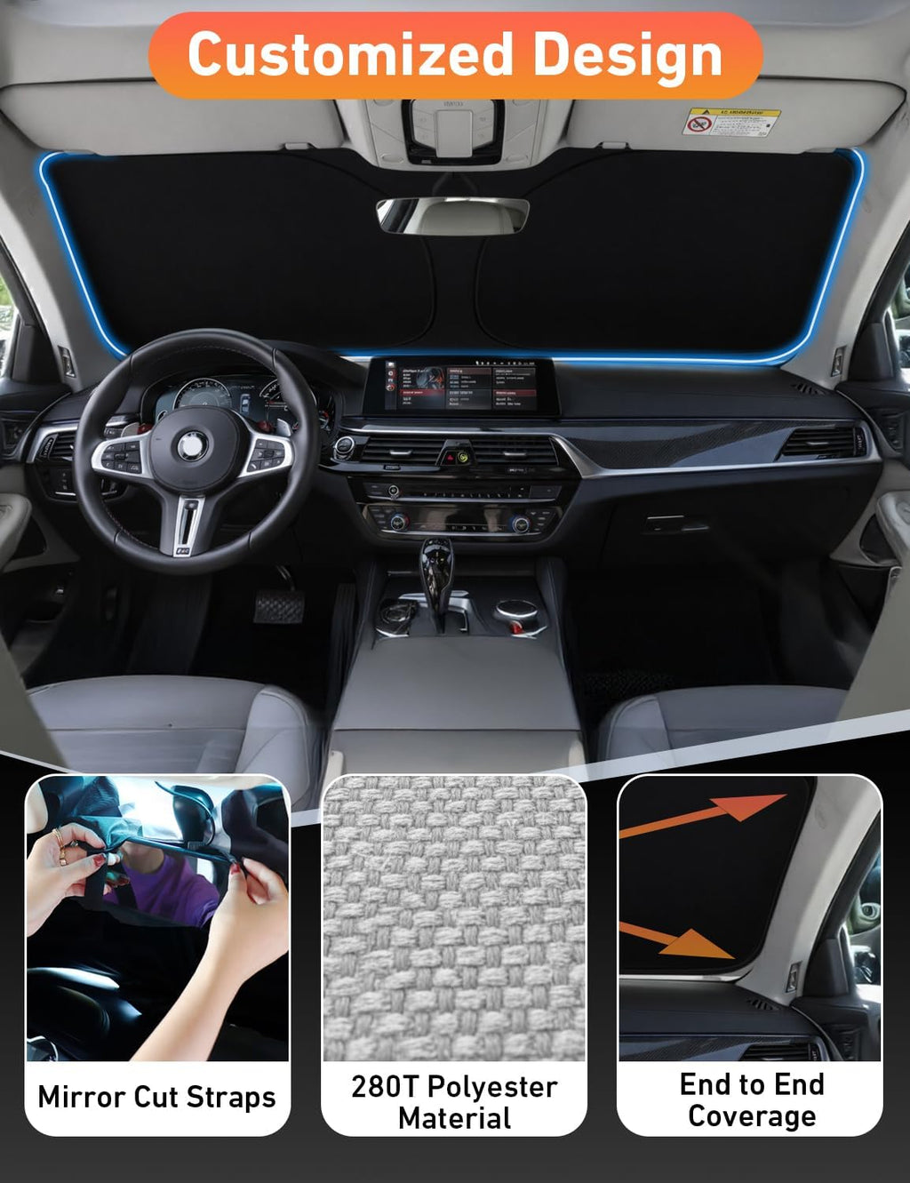 Car Windshield Sun Shade – UV Protection & Heat Blocker for Cars
