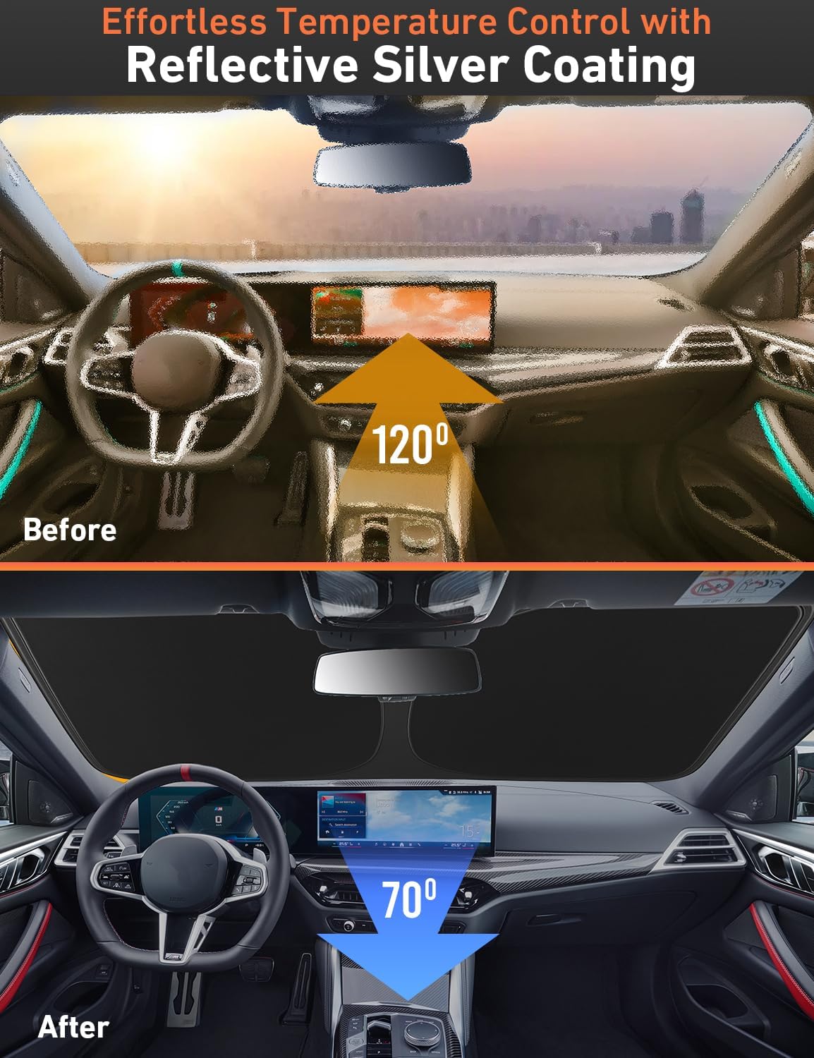 Car Windshield Sun Shade – UV Protection & Heat Blocker for Cars
