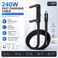 2-in-1 Invisible Holder Charger Cable with Stand - 240W Fast Charging