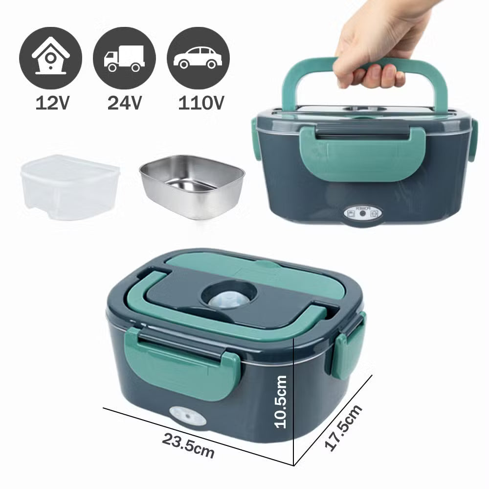 Portable Electric Lunch Box Food Warmer – Heated Lunch Box for Office, Car & Travel