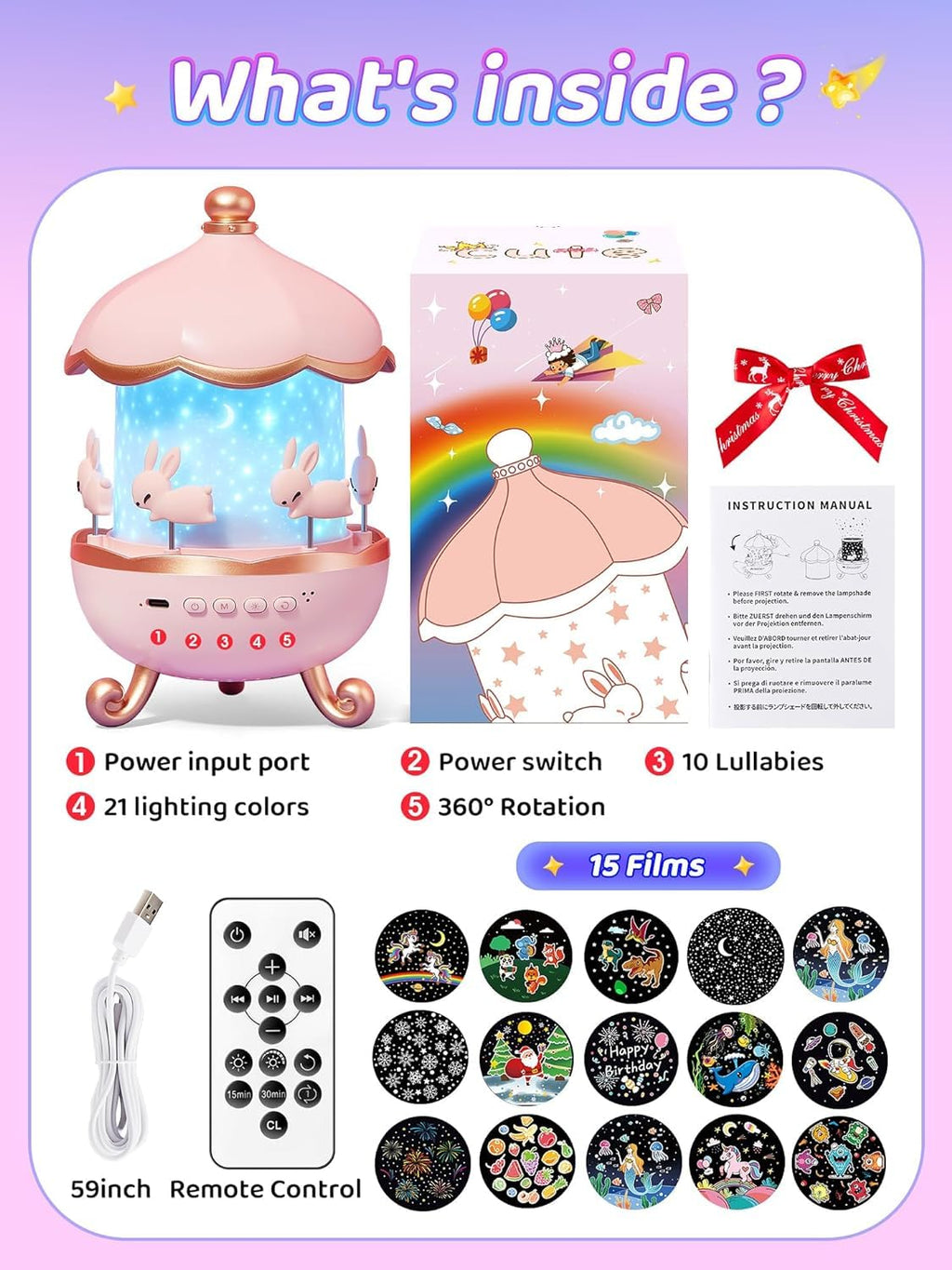 Unicorn Baby Night Lamp with Remote Control – UAE