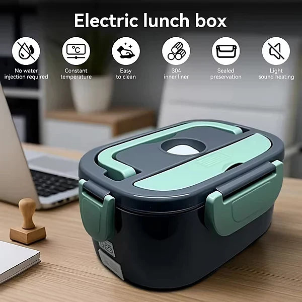 Portable Electric Lunch Box Food Warmer – Heated Lunch Box for Office, Car & Travel